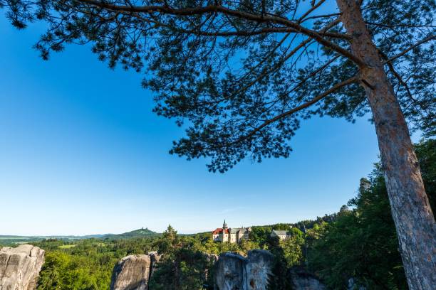 Hruba Skala Chateau in the Bohemian Paradise on the evening picture