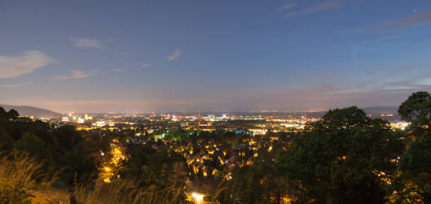 istock Part of Freiburg at night 693380670