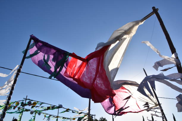 istock Abstract ribbons fluttering in the wind 693388074