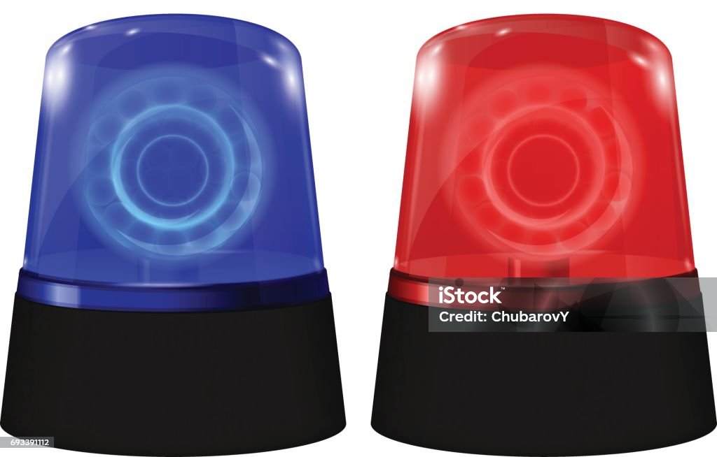 Welche Bedeutungen Kann Das Blaue Blinklicht Blaue Und Rote Polizeisirene Notfall Blinklicht Isolierte O Stock