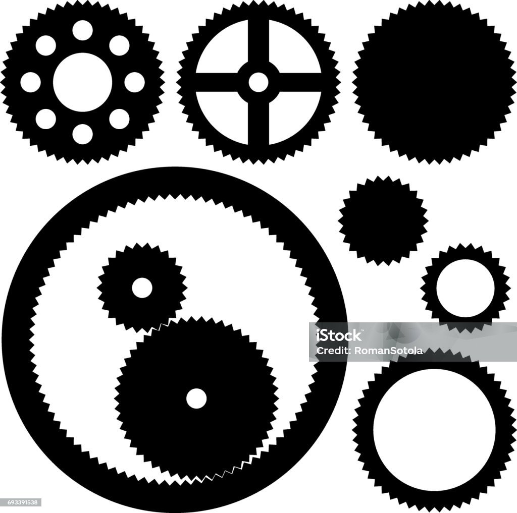Sprocket Vector Simple Vector Sprockets Stock Illustration - Download Image Now - Biological ...