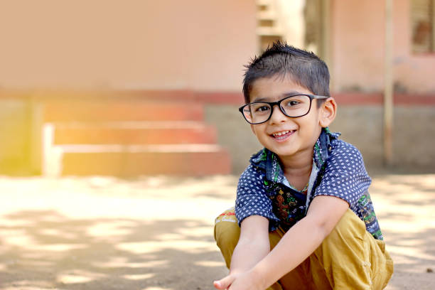 Indian Child Wear Eyeglass Stock Photo - Download Image Now - Child,  Eyeglasses, India - iStock