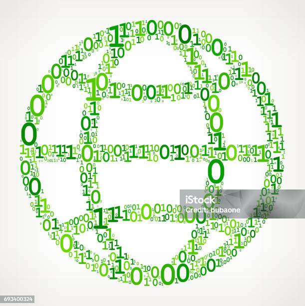 Globe Binary Code Zero One Vector Illustration Stock Illustration ...