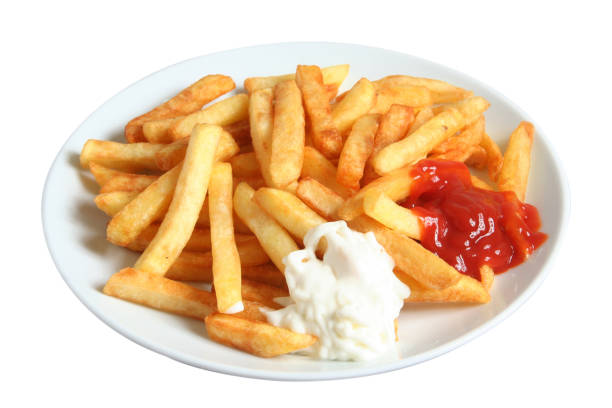 istock French fries and sauces 693401656