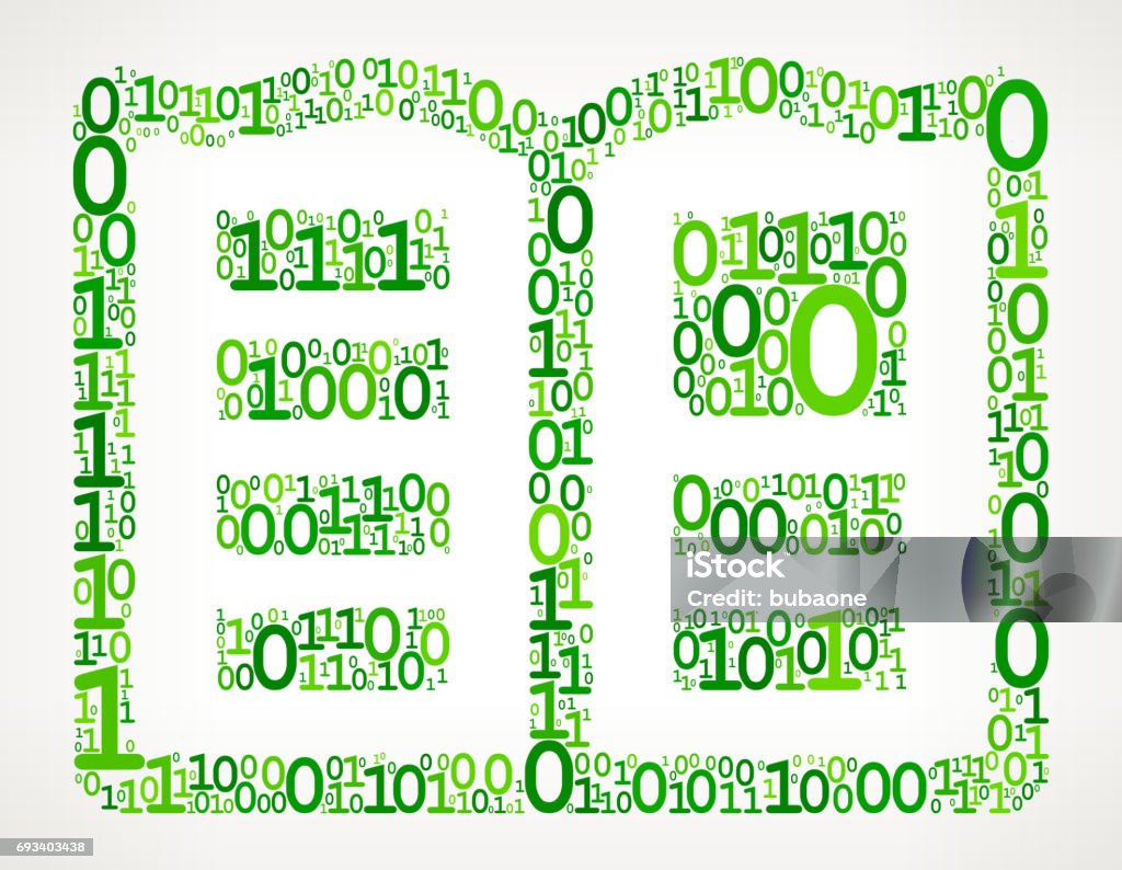 Newspaper Binary Code Zero One Vector Illustration Stock Illustration ...