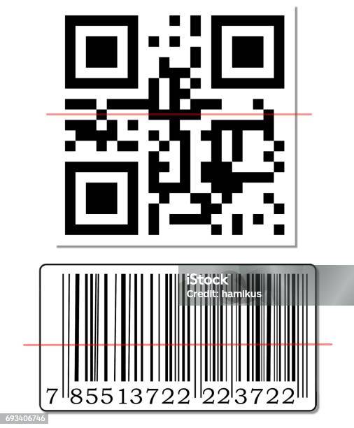 Qr Code And Barcode Stock Illustration - Download Image Now - Bar Code ...