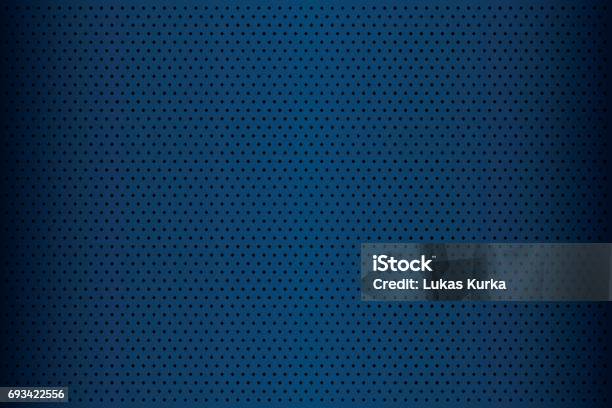 Blue Perforated Metal Texture Abstract Background Vector Illustration Stock Illustration - Download Image Now