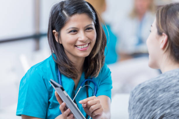 istock Healthcare professional uses a digital tablet 693429120