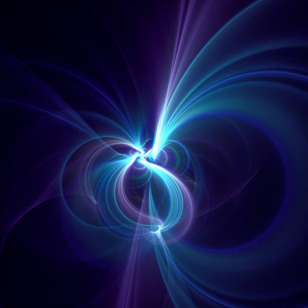 istock High resolution blue and purple fractal background. 693439630