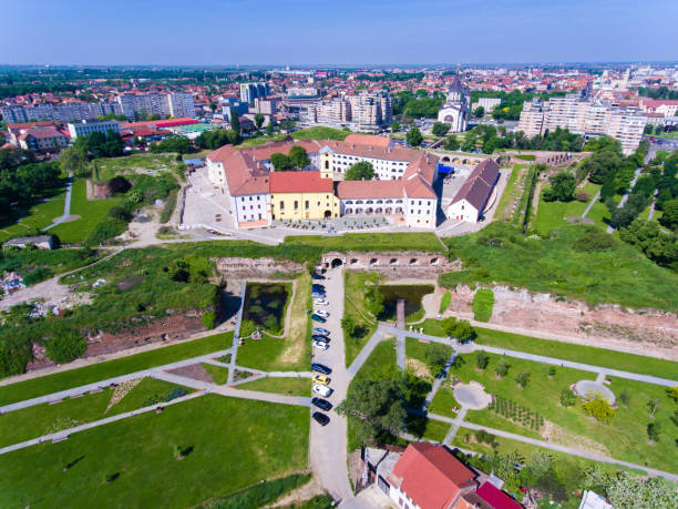 istock Oradea fortress aerial view 693446222