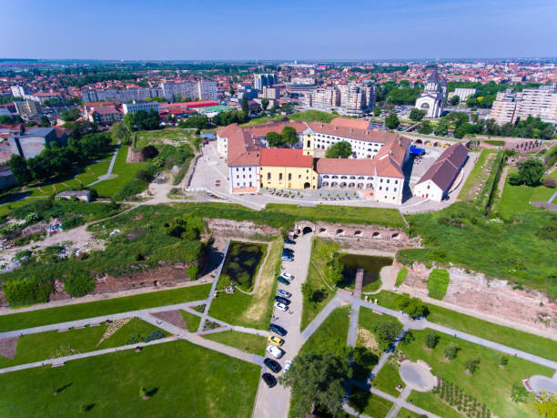 istock Oradea fortress aerial view 693446308