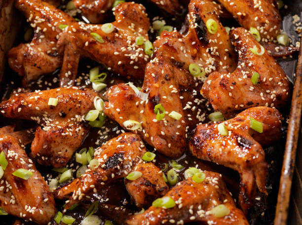 istock Baked Teriyaki Whole Chicken Wings 693454428