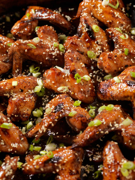 istock Baked Teriyaki Whole Chicken Wings 693454922