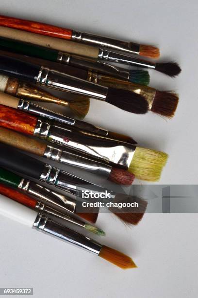 Composition Of Art Brushes Stock Photo - Download Image Now - No People, Photography, Russia