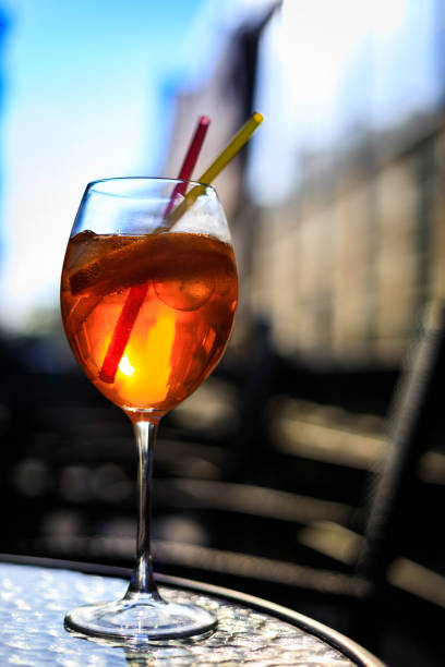 colorful cocktail in a glass
