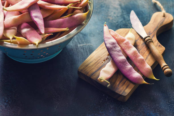 istock Fresh Organic Purple Beans 693463700
