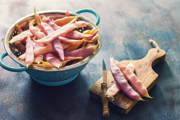 istock Fresh Organic Purple Beans 693463888