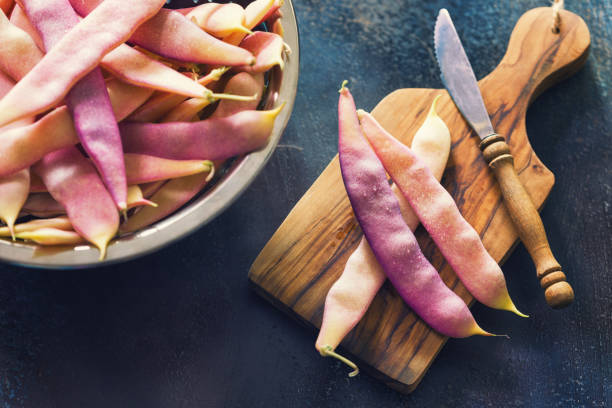 istock Fresh Organic Purple Beans 693463892