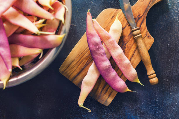 istock Fresh Organic Purple Beans 693463974