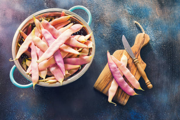 istock Fresh Organic Purple Beans 693464038