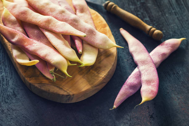 istock Fresh Organic Purple Beans 693464548