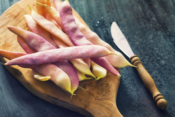 istock Fresh Organic Purple Beans 693464622