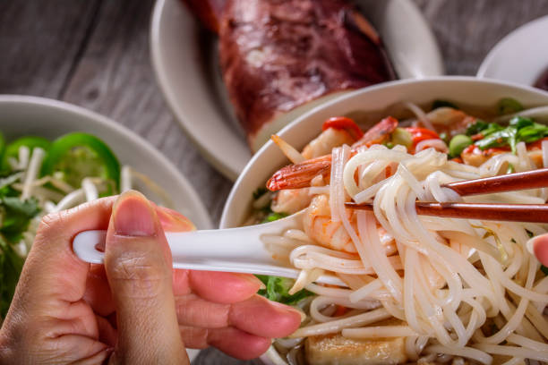 istock Pho, Vietnamese Soup Bowl, with seafood 693474338