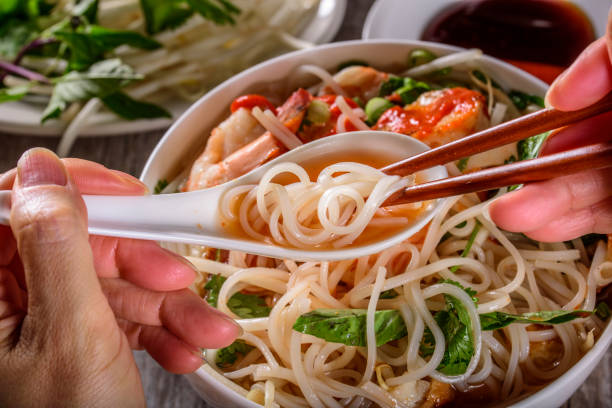 istock Pho, Vietnamese Soup Bowl, with seafood 693474456