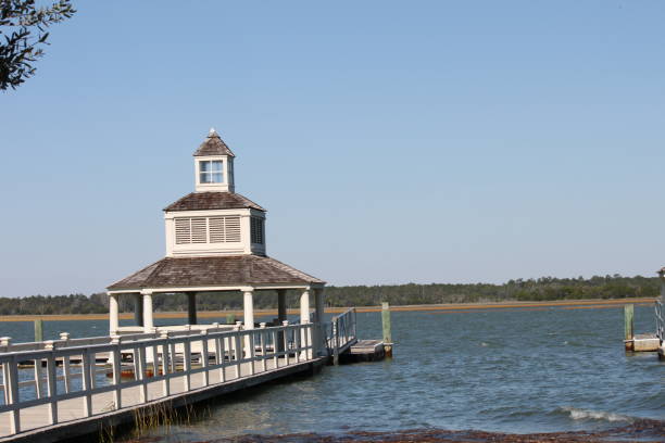 Kiawah Island, South Carolina Kiawah Island, South Carolina walkway pier and dock. kiawah island stock pictures, royalty-free photos & images