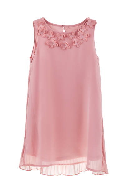 istock Romantic chiffon dress with pleated back and butterflies 693477908