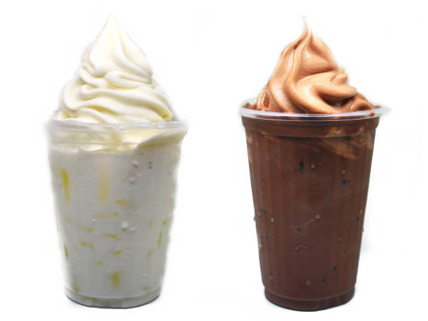 istock Milk and chocolate with ice cream on the top 693481524