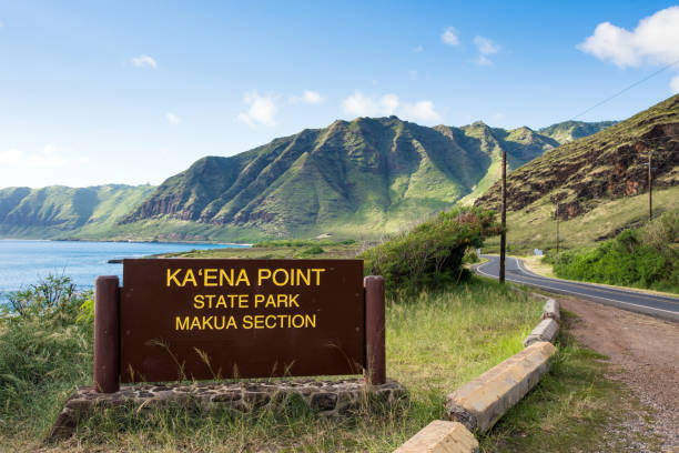Ka'ena Point State Park, Makua Section, Oahu, Hawaii stock photo