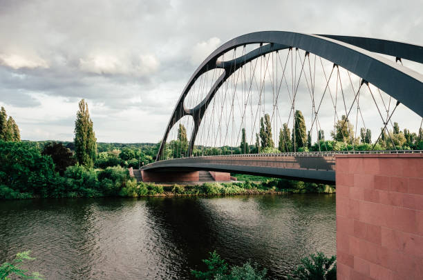 Osthafen Bridge across the River Main
