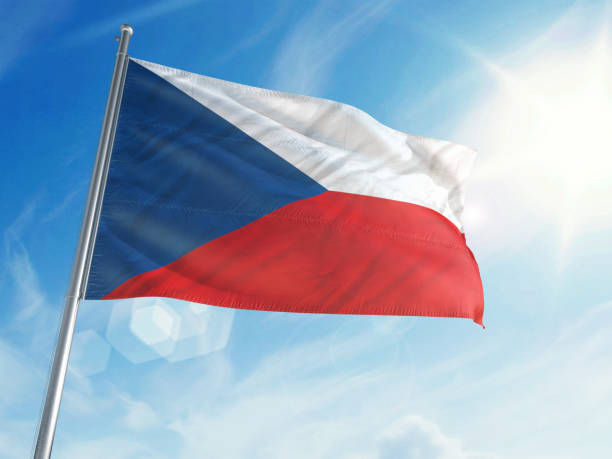 istock Czech Republic Flag on a Cloud Background 693507324