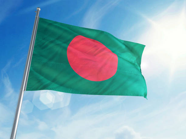 istock Bangladesh Flag on a Cloud Background 693507356