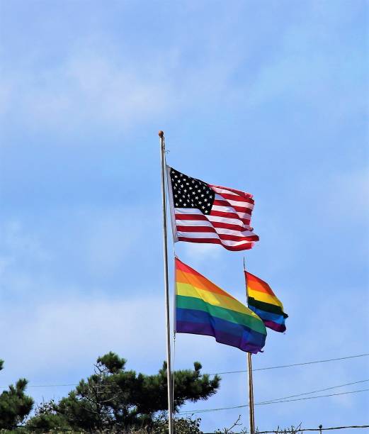 istock American and LGBT Flags 693509906