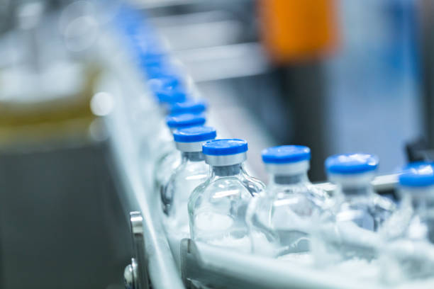 istock blood product in bottle in the work line 693525896