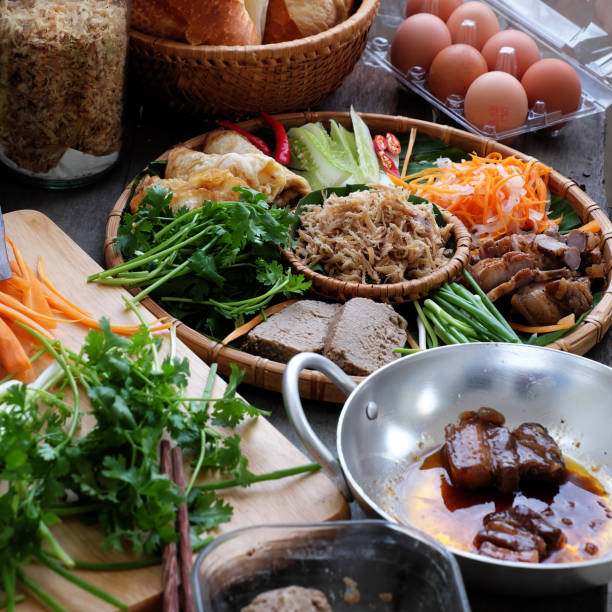 istock Vietnamese food, banh mi thit 693528078