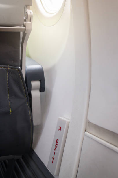 istock Airplane Cabin Emergency Safety Sign 693528388