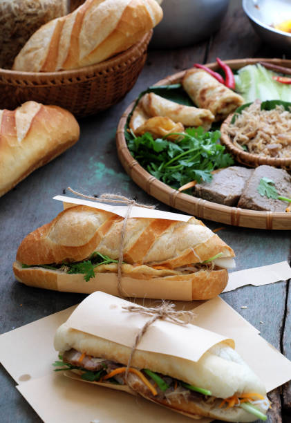 istock Vietnamese food, banh mi thit 693529128