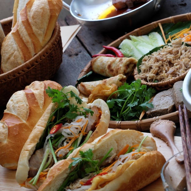 istock Vietnamese food, banh mi thit 693531818