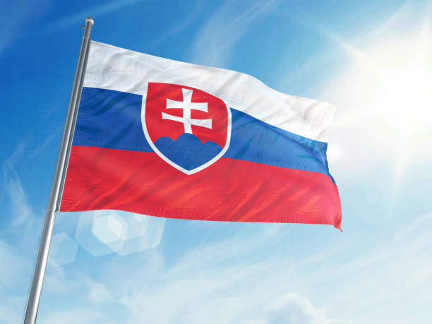 istock Slovakia Flag on a Cloud Background 693531974