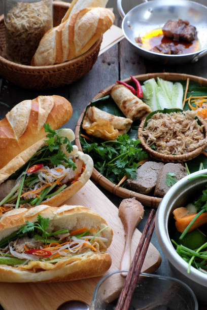 istock Vietnamese food, banh mi thit 693532010