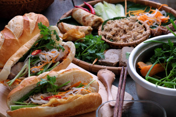 istock Vietnamese food, banh mi thit 693534694