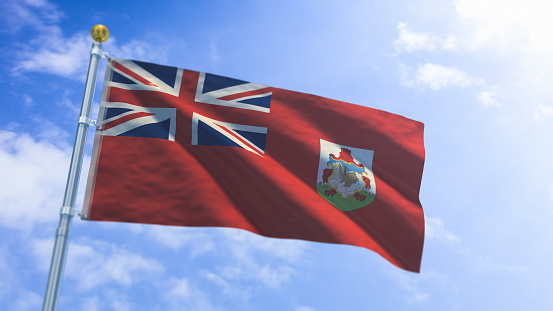 A stock photo/3D Render of the Bermuda flag.