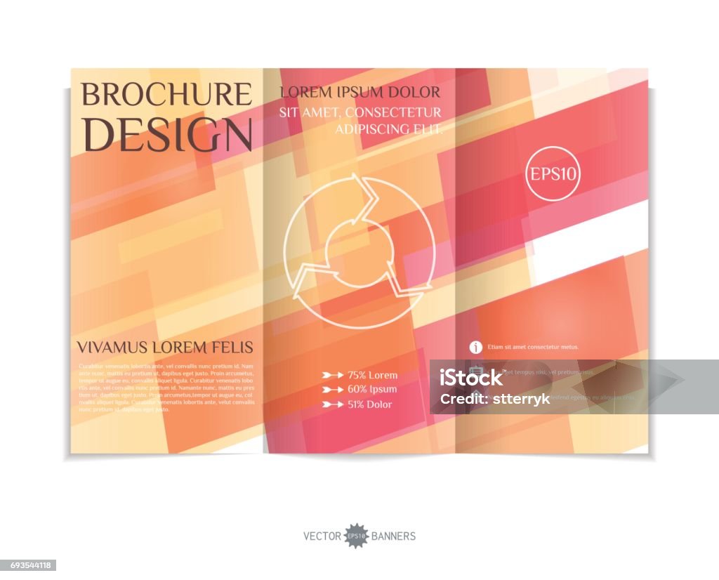 Treefold Design Threefold Brochure Template With Modern Geometric Background Threefold ...
