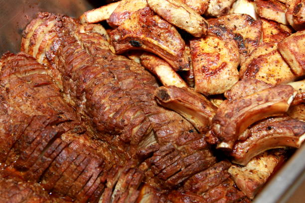 istock Fried and grilled meat, partly close-up 693547724
