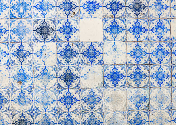Traditional ornate portuguese decorative tiles azulejos