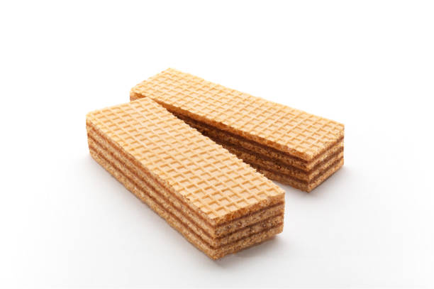 wafers biscuit stock photo