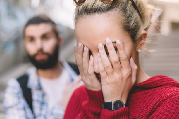 istock Couple or marriage angry and sad after argument 693554962
